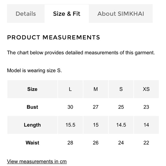 Simkhai Harlee Crop Top in Ecru Size M - Picture 5 of 7